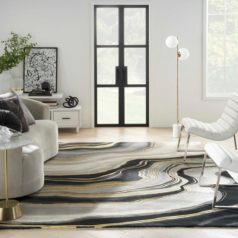 Prismatic Area Rug - Charcoal Grey