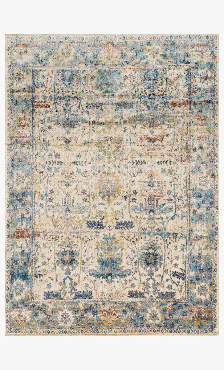 Anastasia Area Rug - Sand/Light Blue