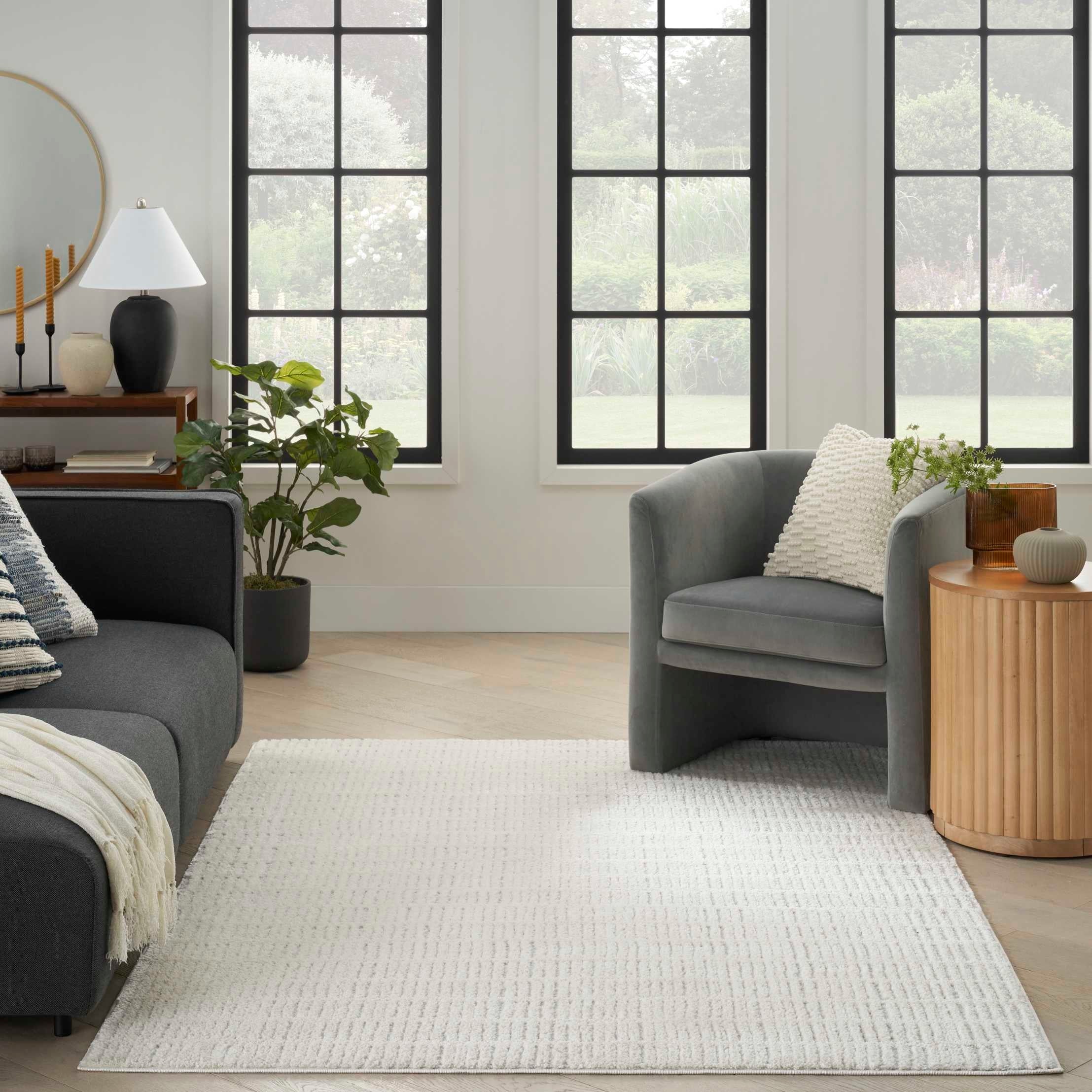 Modern Comfort Area Rug - Ivory/Grey