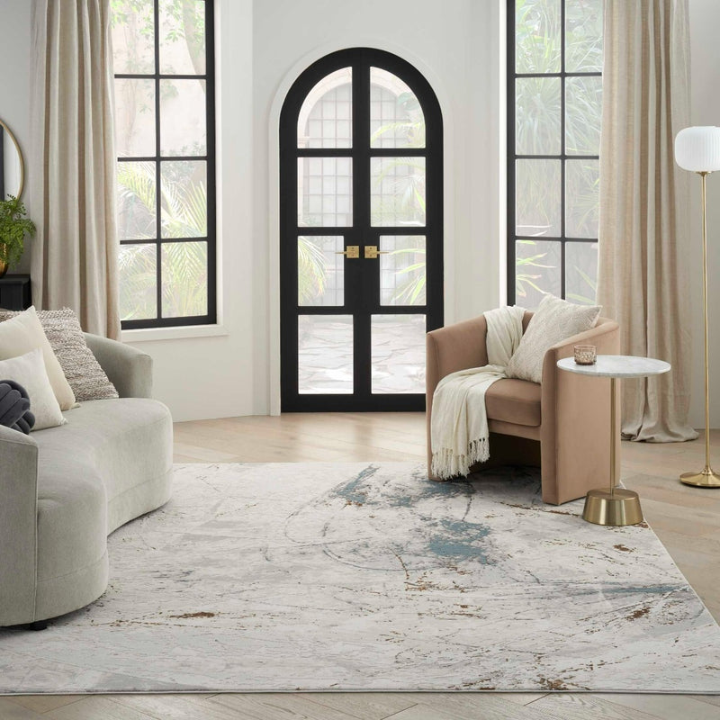 Desire Area Rug - Ivory Grey Blue