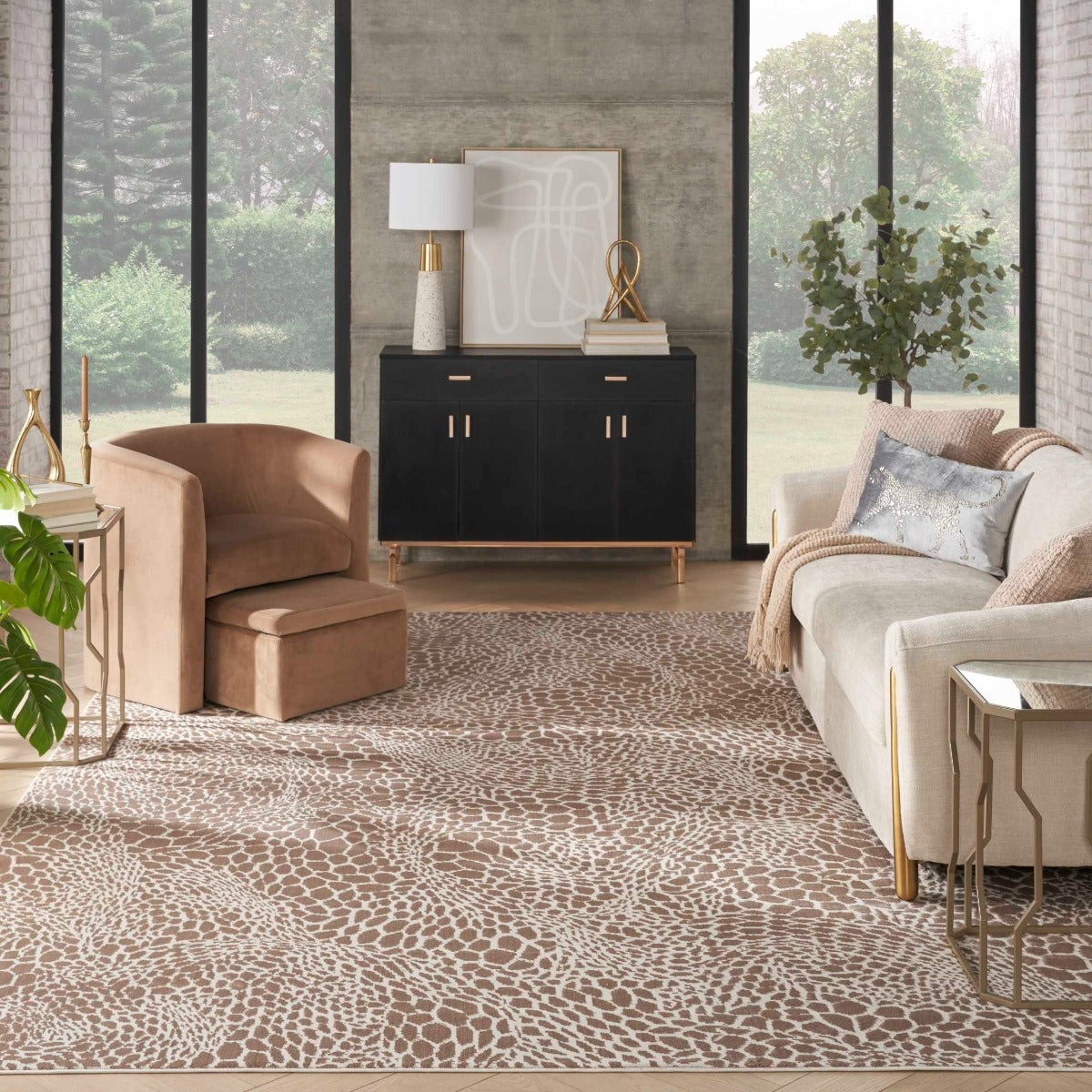 Desire Area Rug - Camel Silver