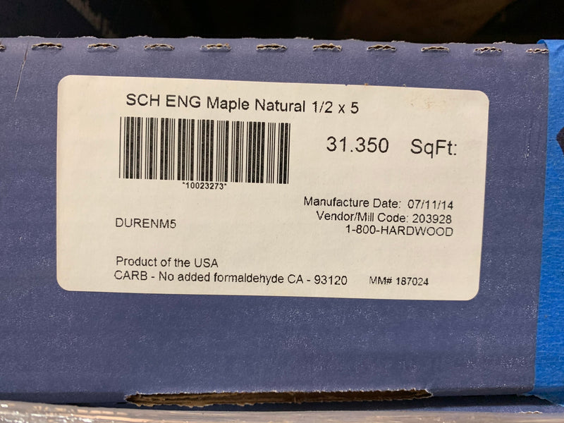 Schon Eng Maple Natural 1/2 X 5