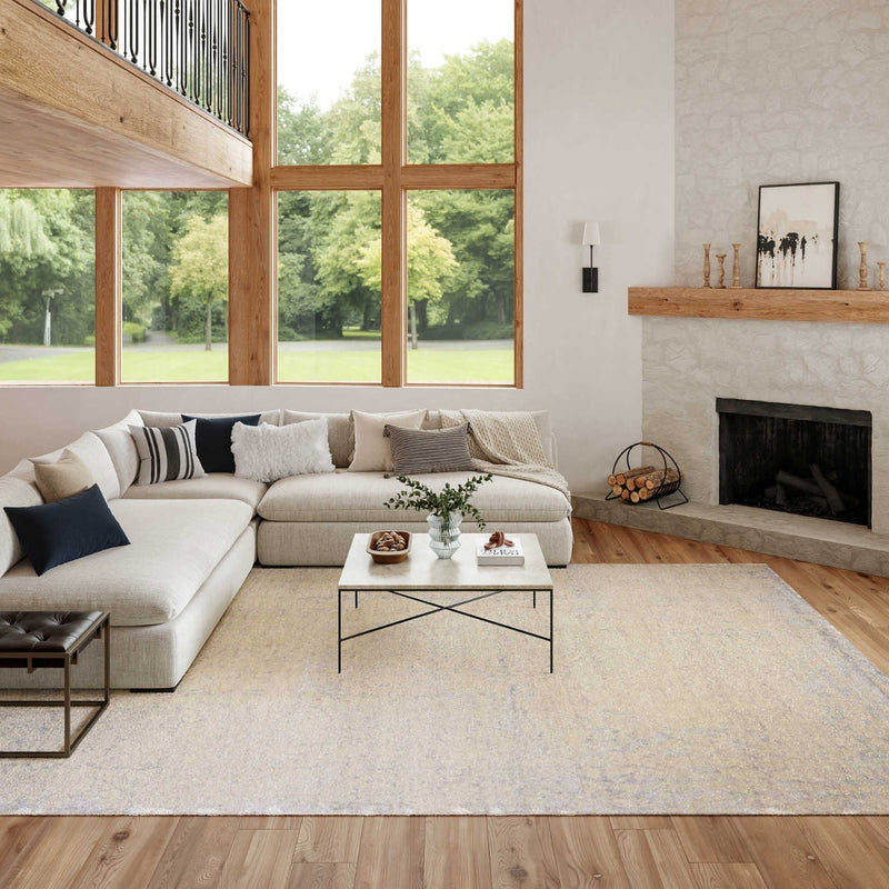 Luna Area Rug - Ivory/Silver/Blue