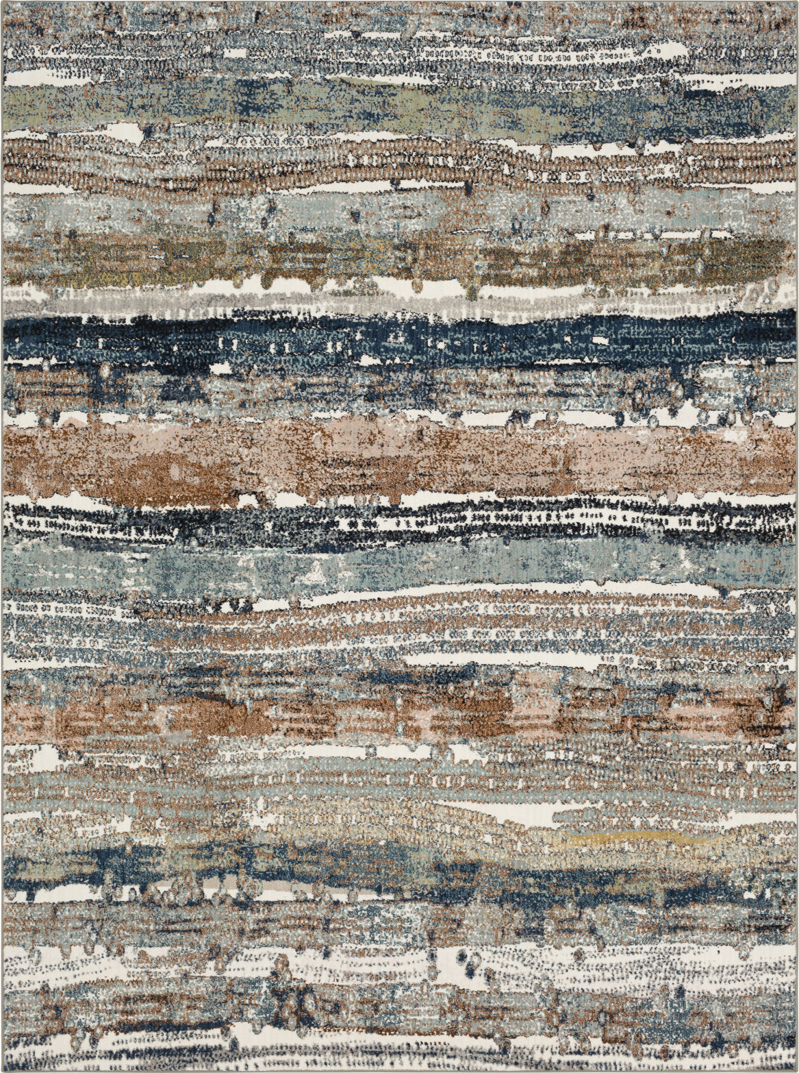Colorful Waves Epiphany Area Rug - Blue/Multi