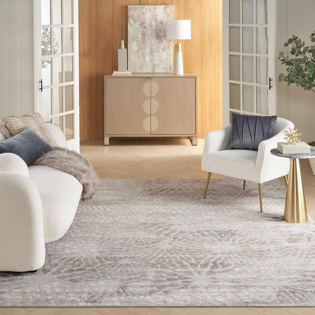 Silky Textures Area Rug - Ivory/Beige