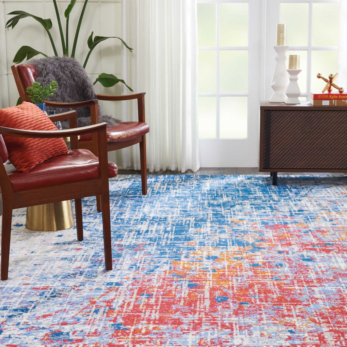 Twilight Area Rug - Red/Blue